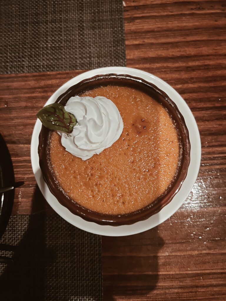 Thai tea Creme brûlée