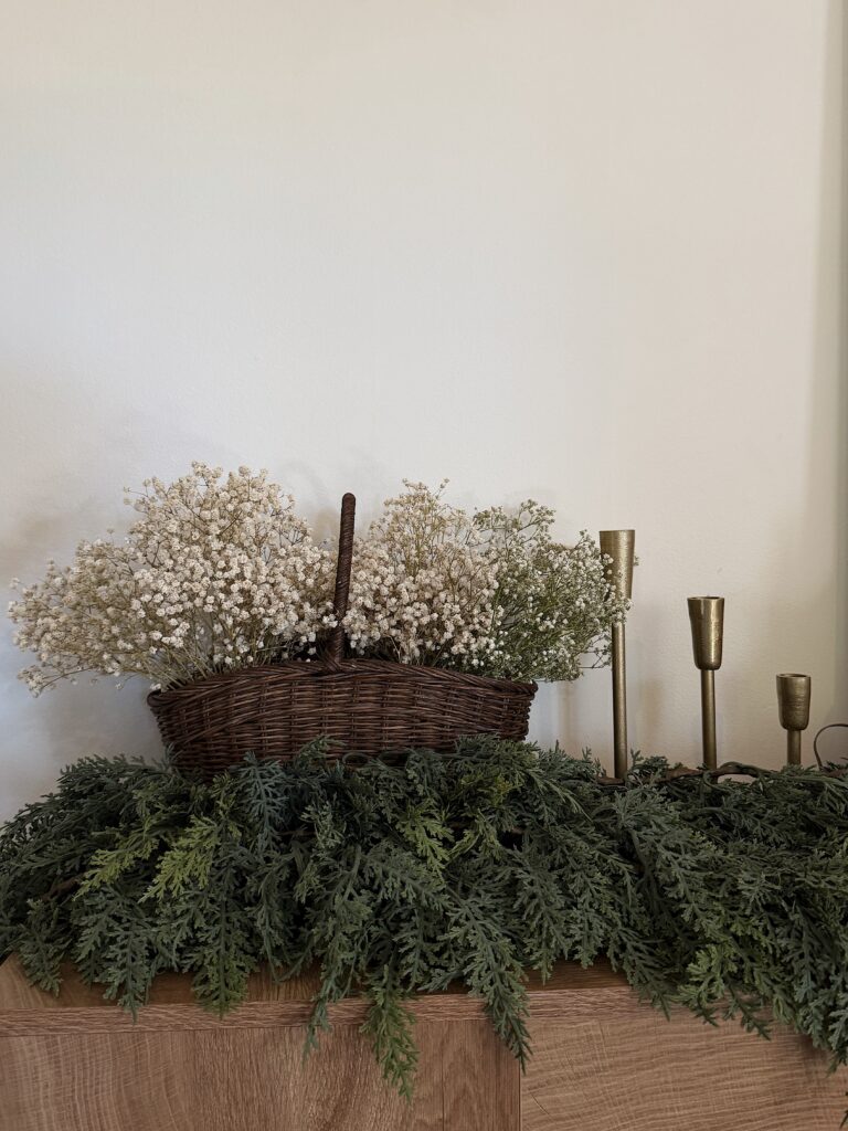 Christmas decor in the living room